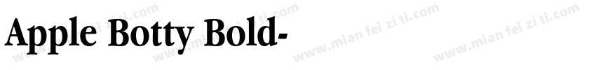 Apple Botty Bold字体转换